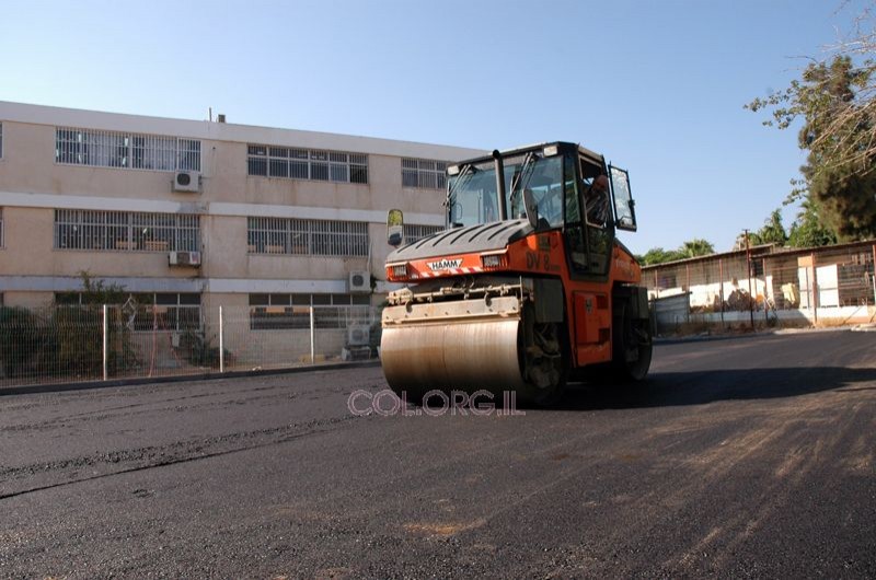 הושלמה סלילת הכביש ליד התלמוד-תורה בכפר-חב