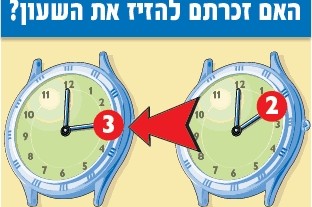 אמש: שעון קיץ בישראל