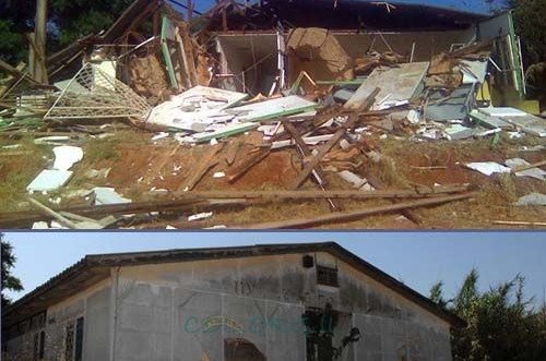 טרקטור הרס את מבנה ה'רשת' בכפר-חב