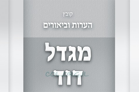 חדש: קובץ הערות וביאורים- 'מגדל דוד' ● להורדה