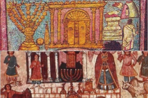 שימו לב לצורות המנורות מבית הכנסת העתיק בעולם 
