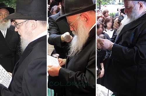 הרבנים: גרונר, שווי וקוטלרסקי בחופת שפערלין-הורביץ ● תמונות