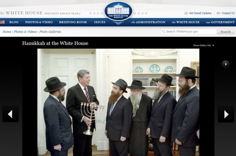 אתר הבית הלבן העלה תמונות ארכיון של נשיאים ורבני חב