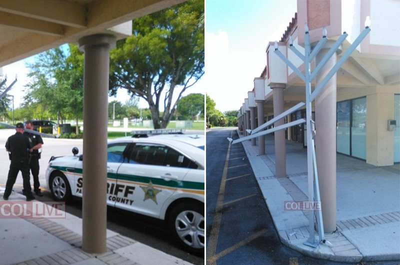 פלורידה: מנורה הושחתה בפתח בית חב