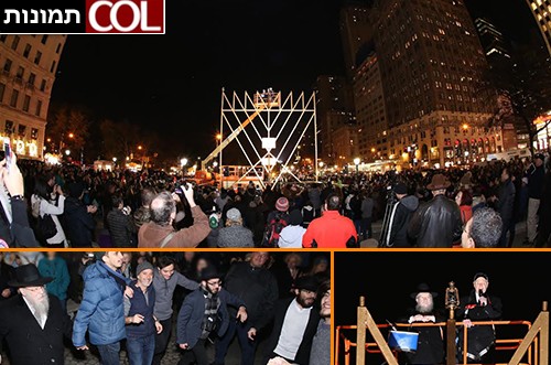 הסנטור הבכיר הדליק המנורה הגדולה בעולם: הסנטור הבכיר הדליק המנורה הגדולה בעולם: