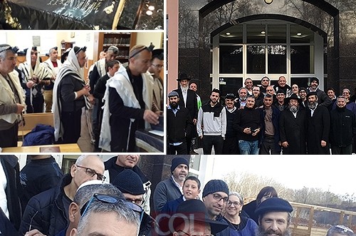 הרב קרסיק המריא עם קהילתו בבת חפר למסע באוקראינה ● צפו