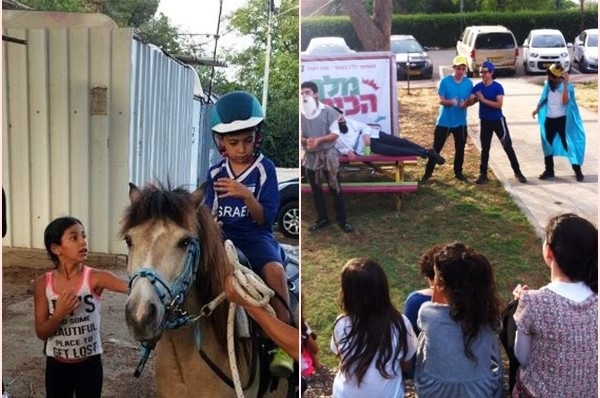 ישובי אלונה: הילדים נהנו מרכיבה על סוסי פוני 