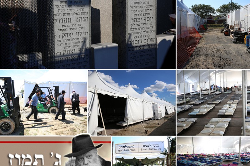 נשלמות ההכנות באוהל הק' לקליטת הרבבות ● תיעוד מיוחד