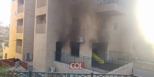 שריפה בבניין מגורים בביתר