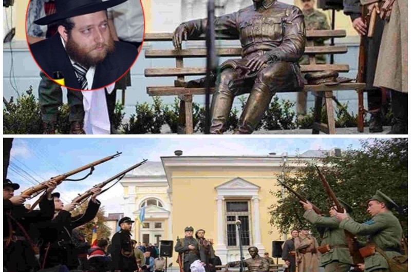 זעזוע: אנדרטה לזכר צורר היהודים סמוך לבית הכנסת בויניצה