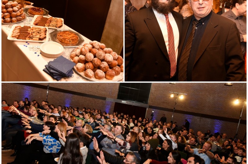בריסל: מאות ישראלים באירוע חנוכה חגיגי