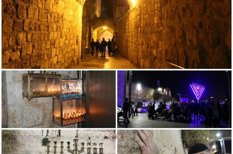 סיור חנוכיות מרהיב: מאה שערים, הרובע היהודי והכותל המערבי