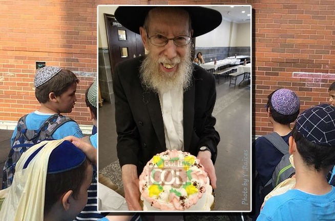 המחנך ציין יום הולדת 75: התלמידים הפתיעו בעוגה חגיגית