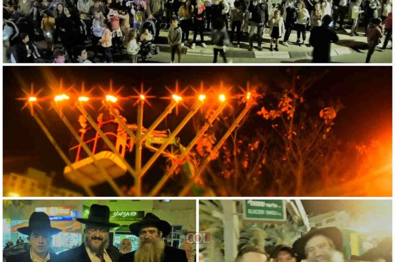 נווה זאב, באר שבע: אירועי החנוכה למרגלות חנוכיית הענק