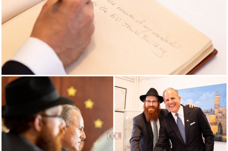 בבניין האיחוד האירופי: ראשי הקהילה היהודית נפגשו עם אלן קאר