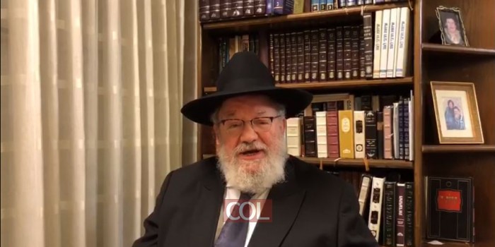 הרב יוסף גרליצקי שליח הרבי בתל אביב במסר מרגיע: 