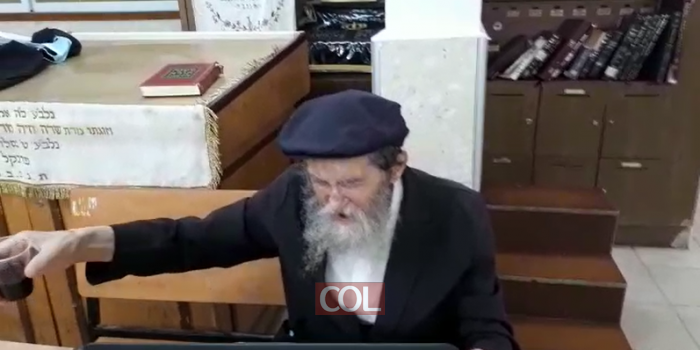 רגע לפני פתיחתו המחודשת של בית הכנסת בנחל'ה: התוועדות  ח