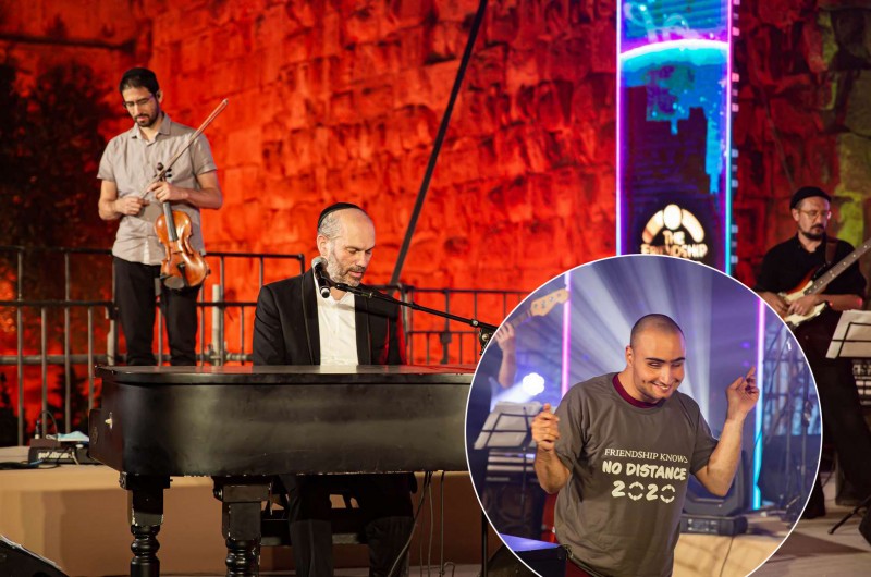יונתן רזאל ואוהד מושקוביץ סחפו בהופעה ממגדל דוד