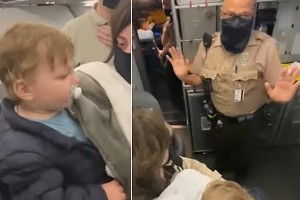 דרמה: הורים לתינוק שלא עטה מסיכה - נזרקו מהמטוס 
