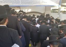 ערב ראש חודש סיוון. כמסורת בקרב קהילות רבות, המונים נושאים צקון לחש בציונו של השל ערב ראש חודש סיוון. כמסורת בקרב קהילות רבות, המונים נושאים צקון לחש בציונו של השל