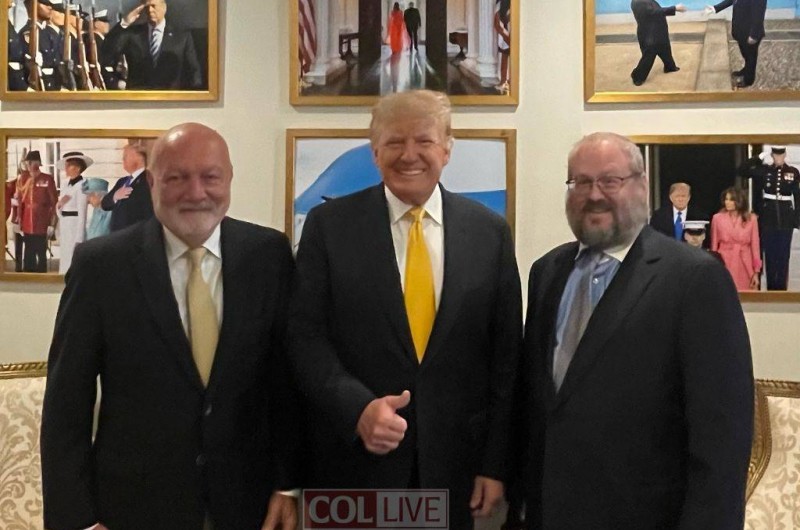 הרב יהודה קפלון ושותפו העסקי אדוארד רוסו נפגשו בפלורידה עם נשיא ארה