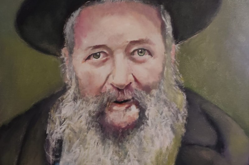 ציור מיוחד של הרב אברהם אבא ברוק ע