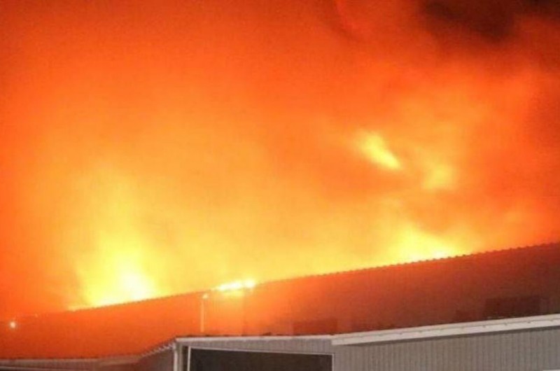 דנייפר: שריפה פרצה ליד מאפיית המצות מפגיעת מל