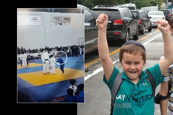 גאווה יהודית: ילד יהודי בן 7 לא הסיר הכיפה בתחרות ג'ודו בברזיל