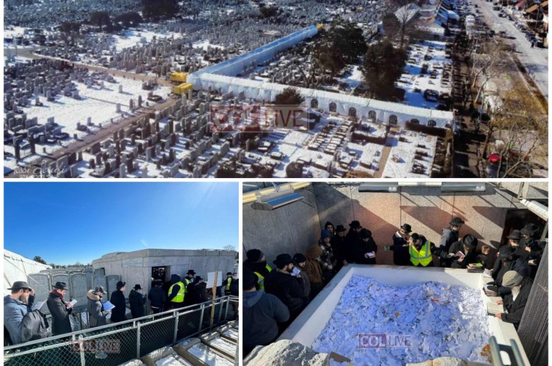 בשלג ובקור: אלפים עמדו בתור לשאת תפילה על הציון הקדוש 