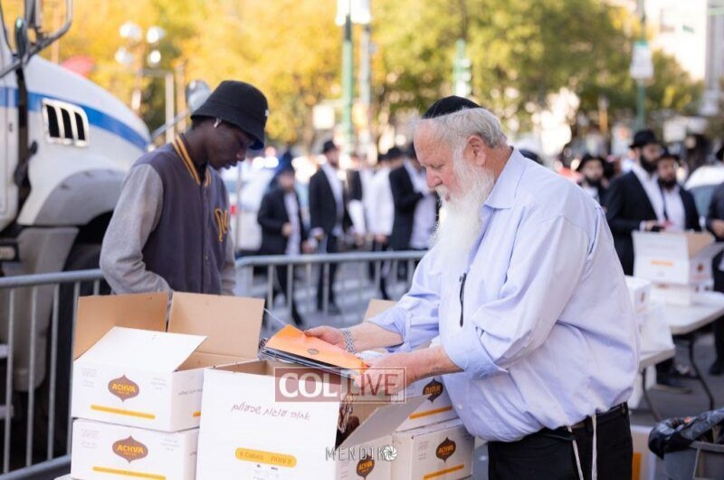 נחום איש החסד: טונות של מזון ושתיה לסיום הצום ב-770