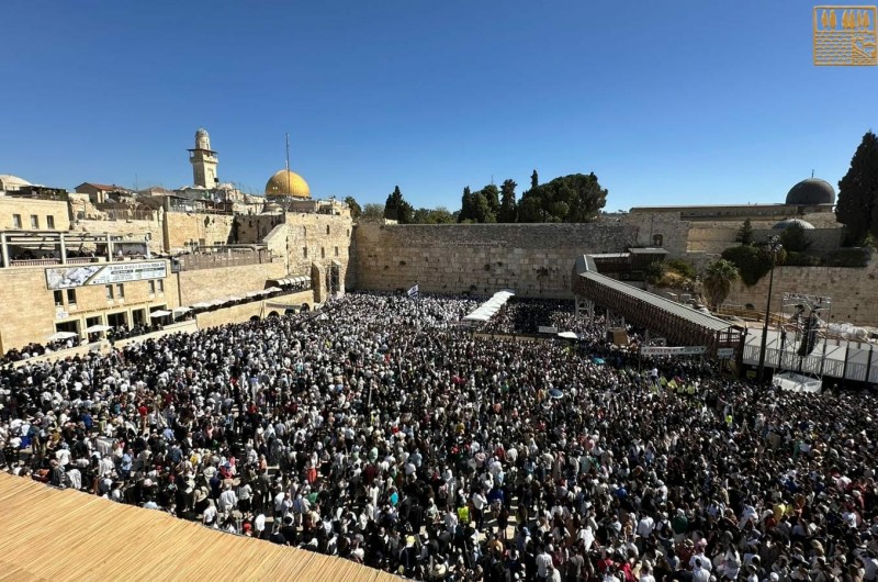 מעל 50 אלף איש השתתפו הבוקר, חול המועד סוכות תשפ