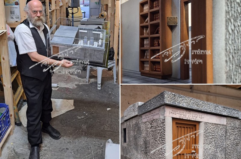 אמן חסיד גור בנה דוגמא מיניאטורית של האוהל הקדוש אמן חסיד גור בנה דוגמא מיניאטורית של האוהל הקדוש