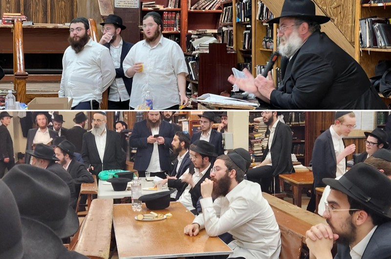 הרב נחום גולדשמיד מסר ב-770 את השיעור השבועי לתמימים