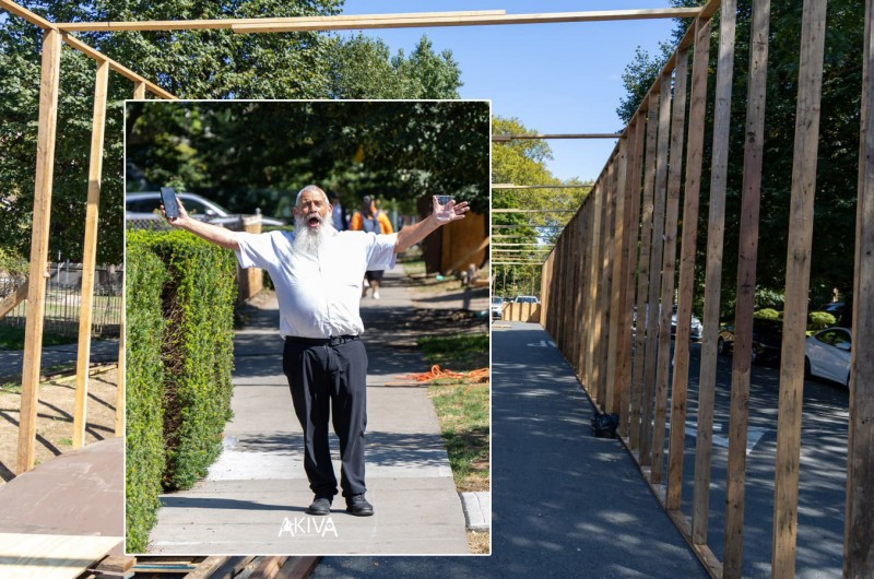 קראון הייטס: סוכת הענק של רובשקין מוקמת לקראת תשרי