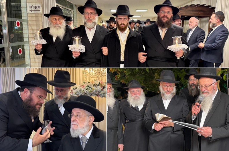 חתונת בנו של הרב ביסטריצקי מצפת, עם בת השליח הרב קורץ