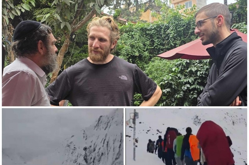 נפאל: שליח הרבי תידרך מטיילים לזהירות בהרים המושלגים 