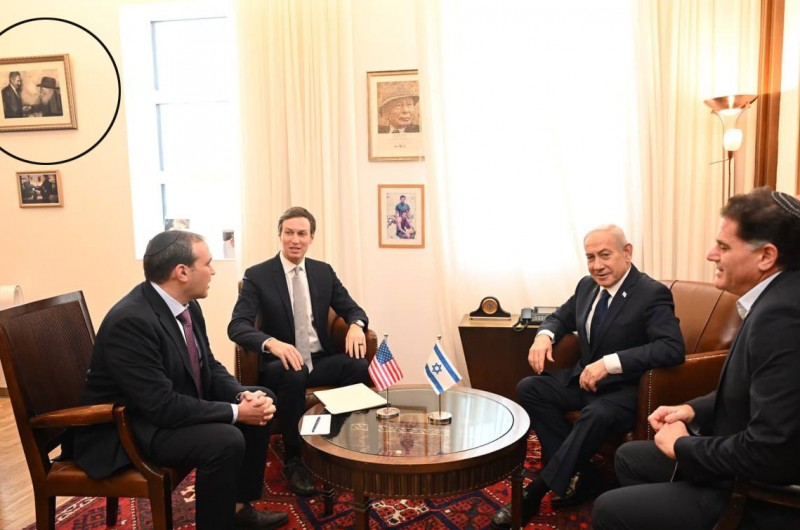תמונת נתניהו אצל הרבי מככבת בפגישת ג'ארד קושנר, חתנו ויועצו המיוחד של נשיא ארה
