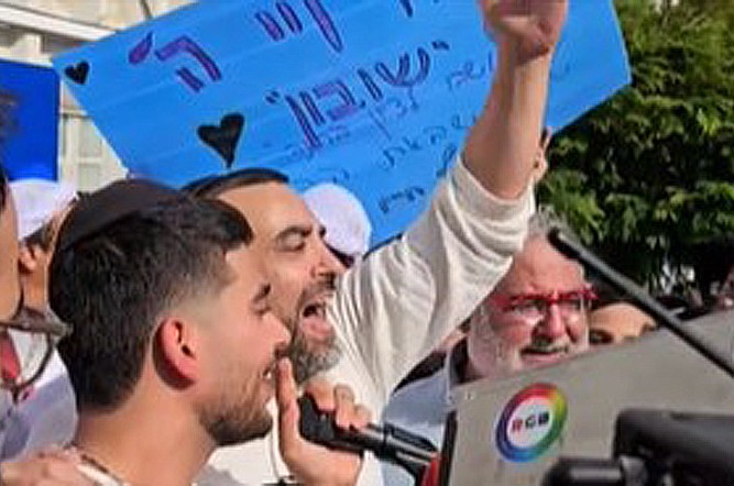 חסידי חב״ד רבים השתתפו בקבלת הפנים ליוסף־חיים אוחנה