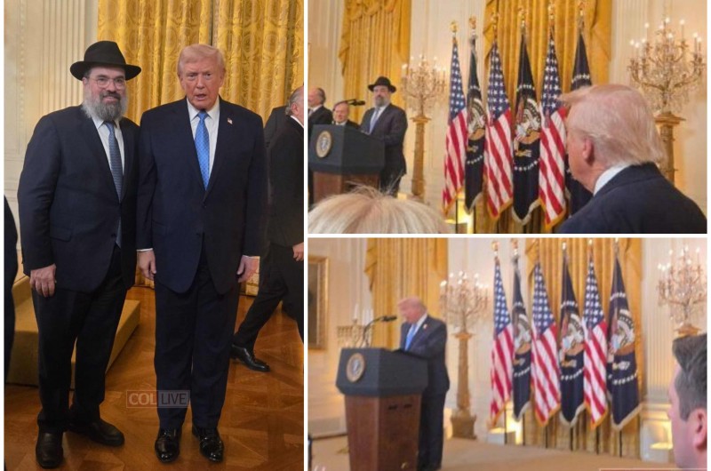 נשיא ארצות הברית הזמין את שליח הרבי להדליק חנוכייה 