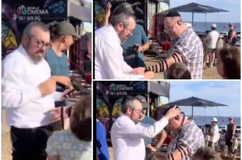 מצוות התפילין האחרונה: הרב שלאנגר דקות לפני שנרצח | צפו