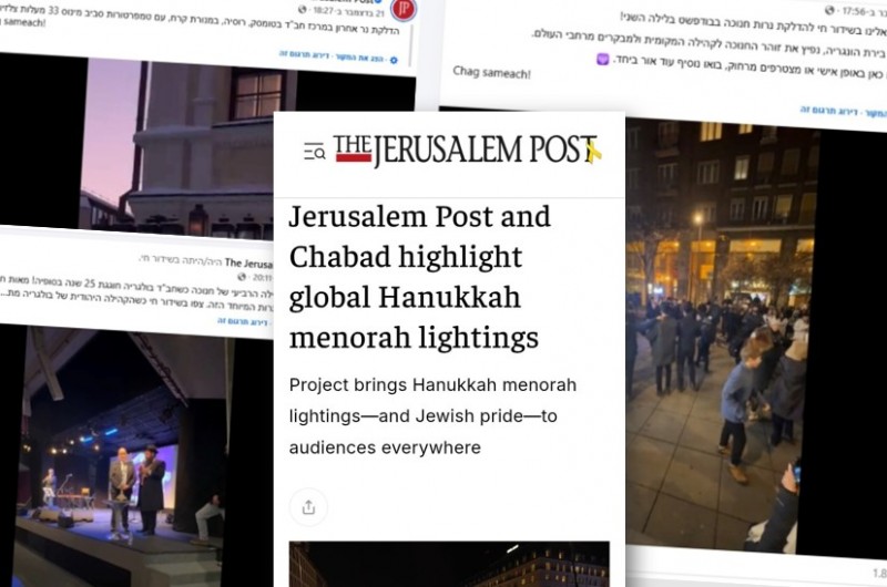 לראשונה: הג'רוזלם פוסט העביר שידור חי משלוחי הרבי בעולם