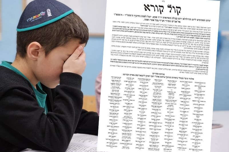 לראשונה: קול קורא היסטורי של מאות שלוחים ומנהלי המוסדות