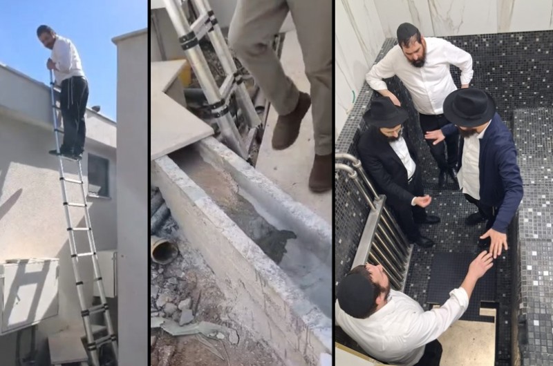 מי גשמים זרמו לראשונה במקווה חב