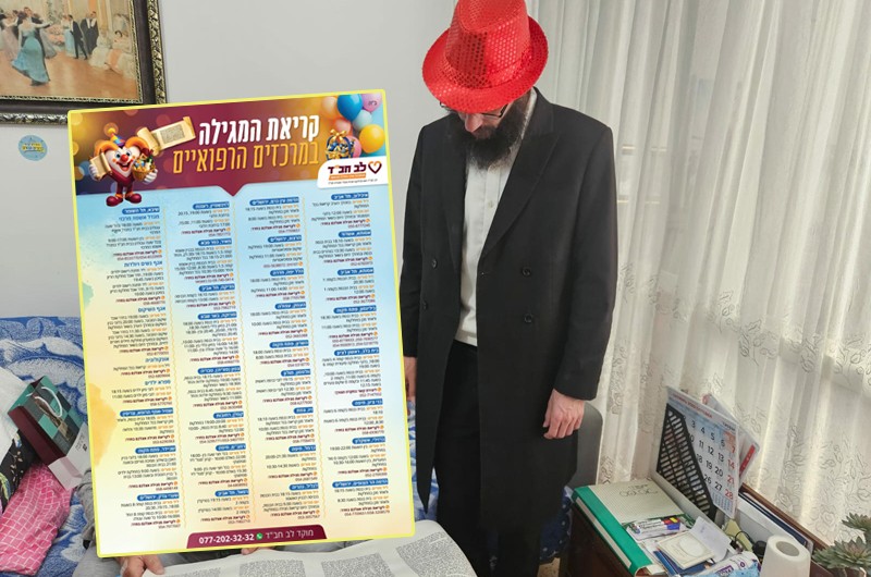 קריאת המגילה במרכזים הרפואיים: גם במחלקות הממוגנות