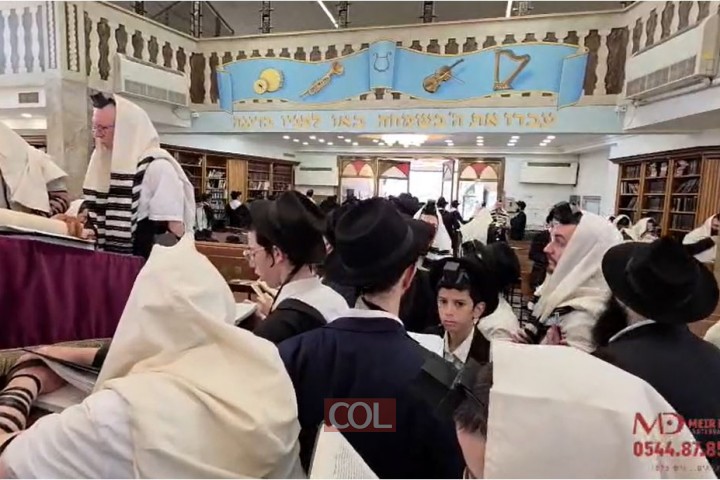 כך זה נראה הבוקר בבית הכנסת 'בית מנחם' בכפר חב