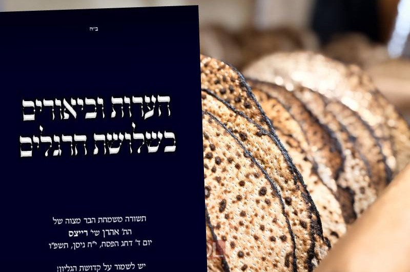 בתשורה משמחת בר מצוה: הערות וביאורים על שלושת הרגלים