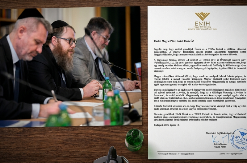 הקהילה בהונגריה והרב כובש מברכים את המנצח בבחירות