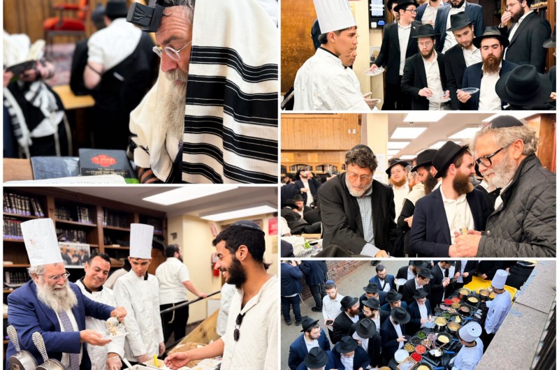 ארוחת בוקר חגיגית ב-770 ביארצייט לר' ישראל דוכמן ע