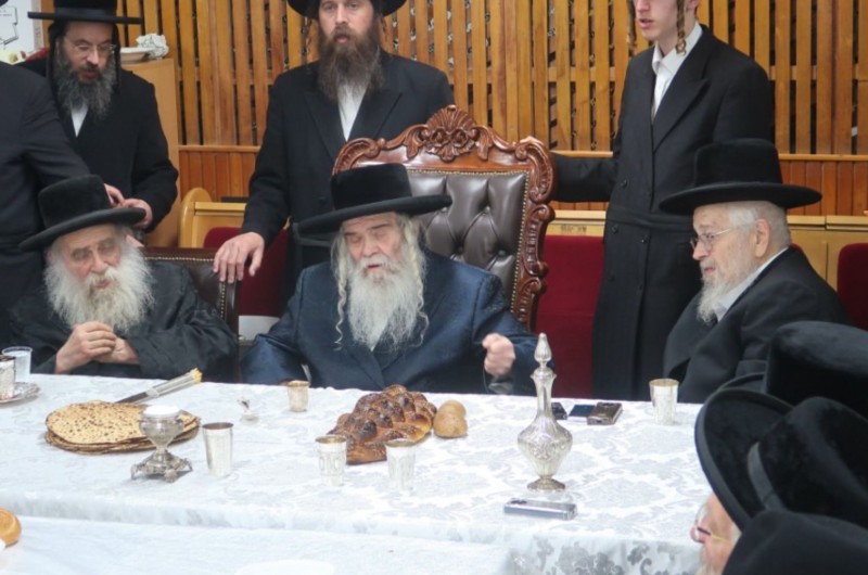 רבה של קרית מוצקין הרב דוד מאיר דרוקמן השתתף בטיש של האדמו