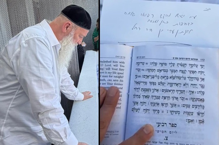 תיעוד: שולי רנד הגיע לאוהל הק' להתפלל על הזמר יונתן רזאל 
